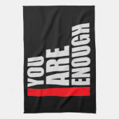 You Are Enough Self Love Motivational Quote Logo キッチンタオル (縦)