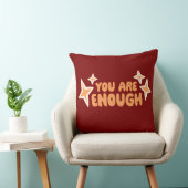 You Are Enough Self Love Motivational Quote Logo クッション (椅子)