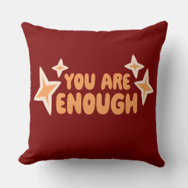 You Are Enough Self Love Motivational Quote Logo クッション