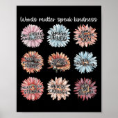 You Are Enough Words Speak Kindness Sitive Daisy  ポスター (正面)