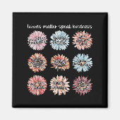 You Are Enough Words Speak Kindness Sitive Daisy  マグネット (正面)