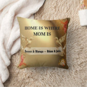"You Are Everything" Mom Sky Blue Floral Pillow クッション (ブランケット)