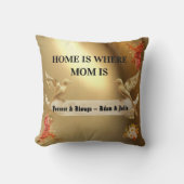 "You Are Everything" Mom Sky Blue Floral Pillow クッション (正面)