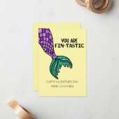 You Are Fin-Tastic Valentine’s Day Card ノートカード (正面/裏面インサイチュ)