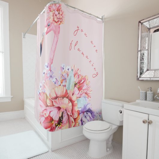You Are Flamazing - Flamingo|フローラバー シャワーカーテン (インサイチュ)
