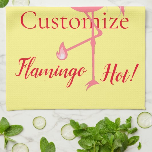 You Are Flamingo Hot Thunder_Cove キッチンタオル (折り畳み)