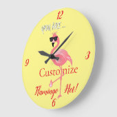 You Are Flamingo Hot Thunder_Cove ラージ壁時計 (傾斜)