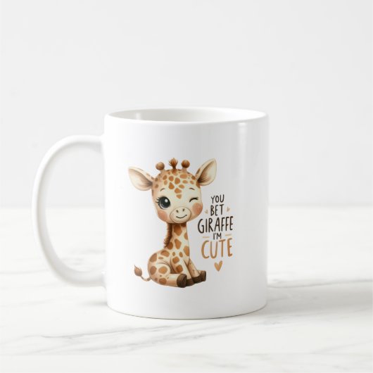 You Are Giraffe Cute Sweet Art コーヒーマグカップ (左)