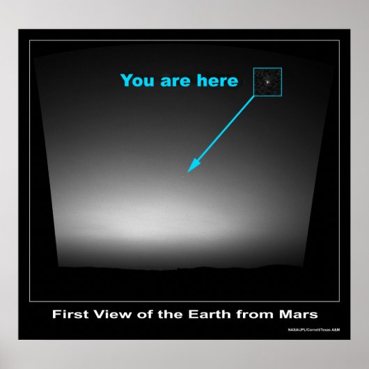 You are Here – 地球の最初のビュー ポスター (正面)