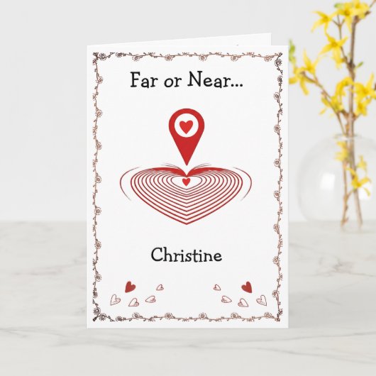 You Are Here Folded Greeting Card カード (黄色い花)