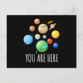 You Are Here Planet Astronaut Space ポストカード (正面)