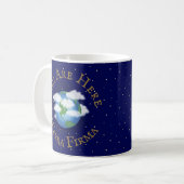 "You Are Here - Terra Firma" ユーモアのあるPlanet Earth コーヒーマグカップ (正面左)