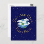 "You Are Here - Terra Firma" ユーモアのあるPlanet Earth ポストカード (正面/裏面)