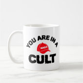 You Are In A Cult! | Anti-MAGA Classic Mug コーヒーマグカップ (左)