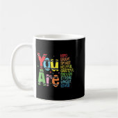 You Are Kind Smart Brave Motivational Back To Scho コーヒーマグカップ (左)