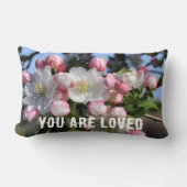 You Are Loved Blossoms Inspirational ランバークッション (正面)