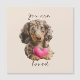 You Are Loved – Cute Dachshund Magnetic Card
