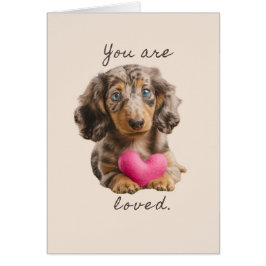 You Are Loved – Cute Dachshund Postcard-Gift Card