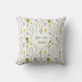 You Are Loved Floral Heart  クッション