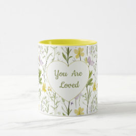 You Are Loved Floral Heart Combo マグカップ