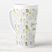 You Are Loved Floral Heart Mug カフェラテマグ (左アングル)