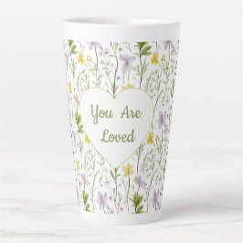 You Are Loved Floral Heart Mug カフェラテマグ