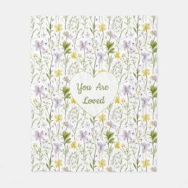 You Are Loved Floral Heart Mug フリースブランケット