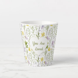 You Are Loved Floral Heart Small カフェラテマグ