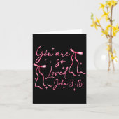 You Are Loved John 3_16 Valentines Christian Faith カード (黄色い花)