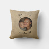 You Are Loved Personalized Photo Throw Pillow クッション (正面)