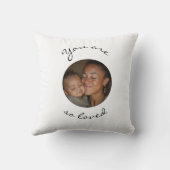 You Are Loved Personalized Photo Throw Pillow クッション (裏面)