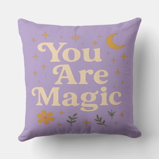You Are Magic - Inspirational Star Design with Pos クッション (裏面)
