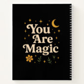 You Are Magic - Inspirational Star Design with Pos ノートブック (裏面)