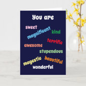 You are Marvelous:誕生日 カード (黄色い花)