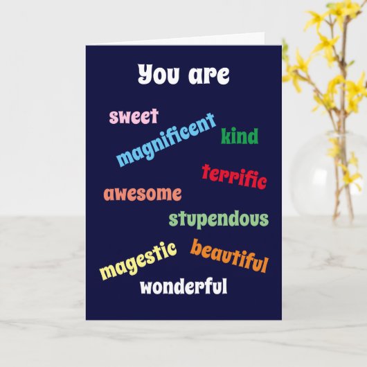 You are Marvelous:誕生日 カード (黄色い花)