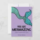 You Are Mermazing Valentine’s Day Card for Kids ノートカード (正面)
