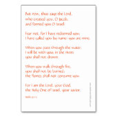 「You Are Mine」イザヤ祈りの言葉カードと蝶 テーブルナンバー (裏面)