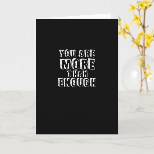 You Are More Than Enough Faith Based Self Love Des カード (黄色い花)