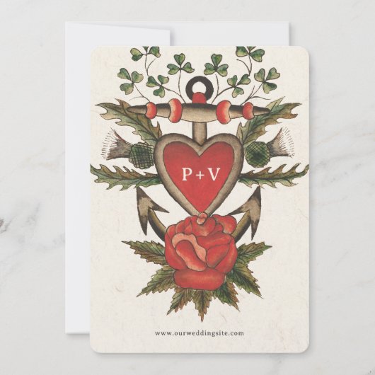 You Are My Anchor Wedding Invitation 招待状 (裏面)