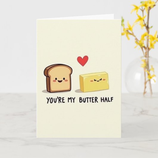 You Are My Butter Half Card カード (黄色い花)