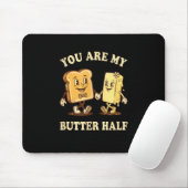 You Are My Butter Half Retro Toast Bread Couple Va マウスパッド (マウス)