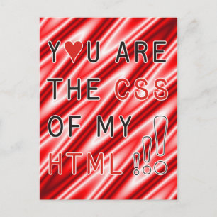 You Are My CSS – 赤い白い波 ポストカード