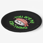 You are my Ebi-thing Sushi ペーパープレート (アングル)