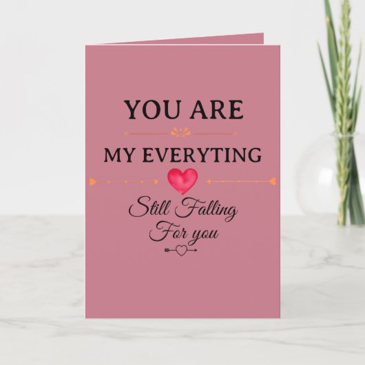 You Are My Everything – Romantic Love Quote Wall  カード (正面)