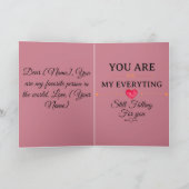 You Are My Everything – Romantic Love Quote Wall  カード (内部)