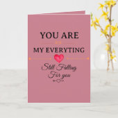 You Are My Everything – Romantic Love Quote Wall  カード (黄色い花)