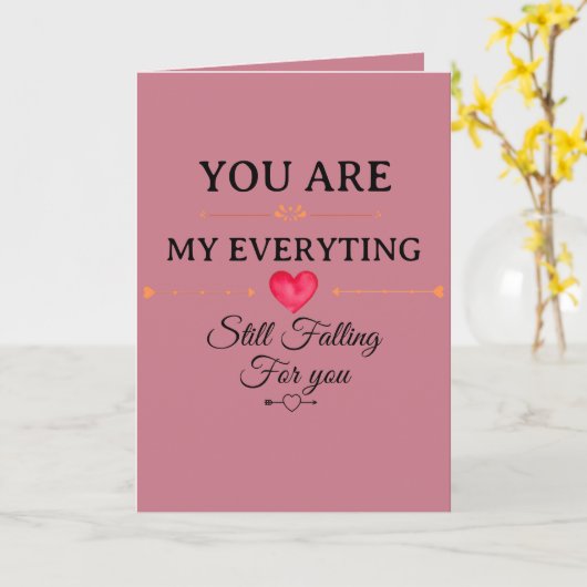 You Are My Everything – Romantic Love Quote Wall  カード (黄色い花)