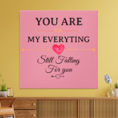 You Are My Everything – Romantic Love Quote Wall  キャンバスプリント (インサイチュ (リビング))