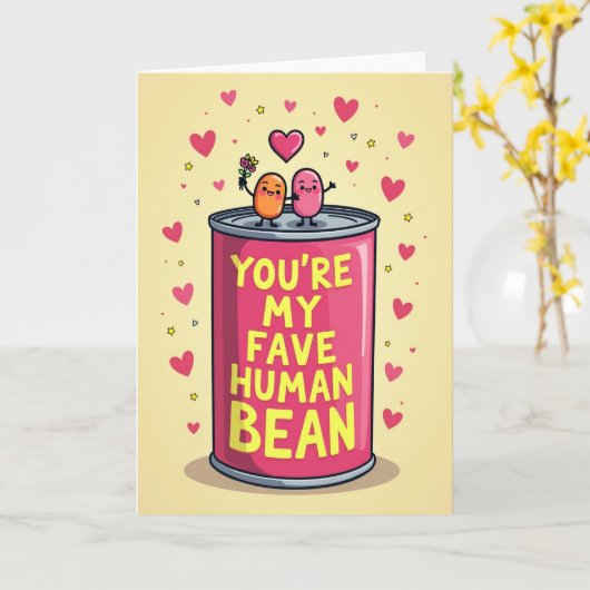 You Are My Fave Human Bean Card カード (黄色い花)