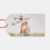 "You Are My Forever Love"赤いローズフォトエレガントー ギフトタグ (裏面横)